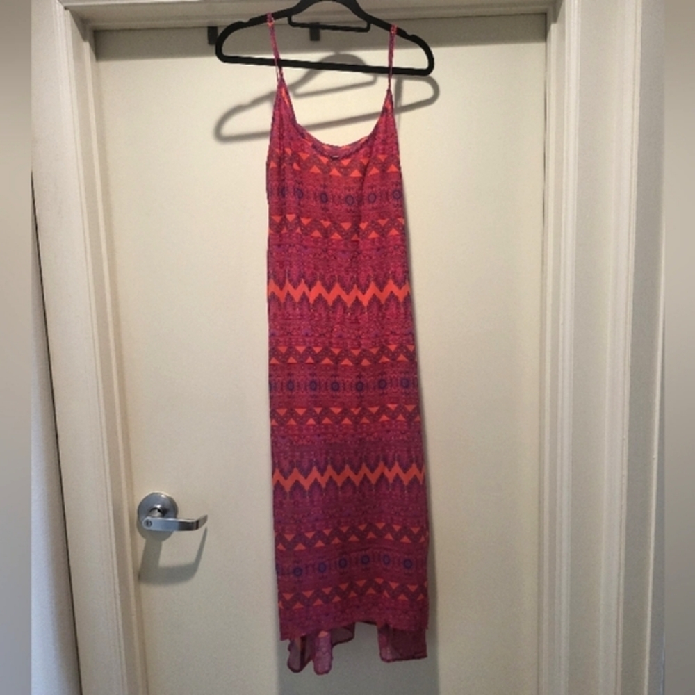 Show Me Your MuMu Pink & Orange Aztec-Print Maxi Dress